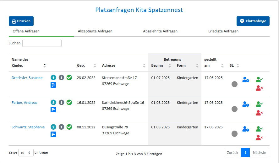 Wartelistenverwaltung